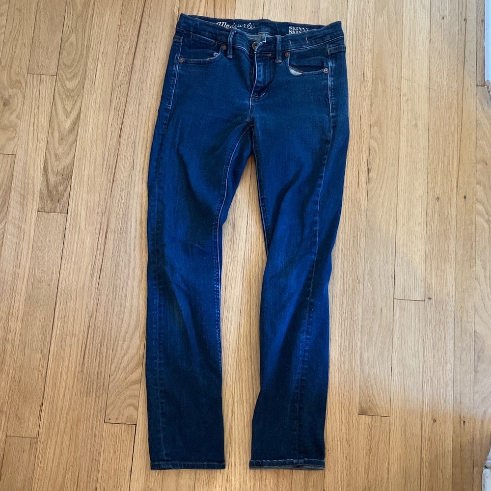 25 x 32 Madewell blue denim skinny jeans